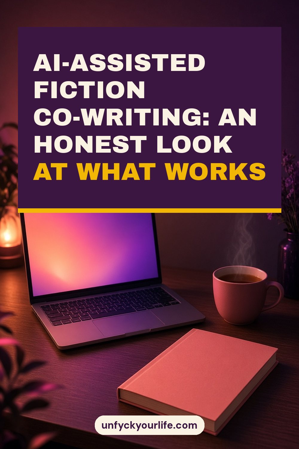 Pinterest graphic: AI-Assisted Fiction Co-Writing: An Honest Look at What Works